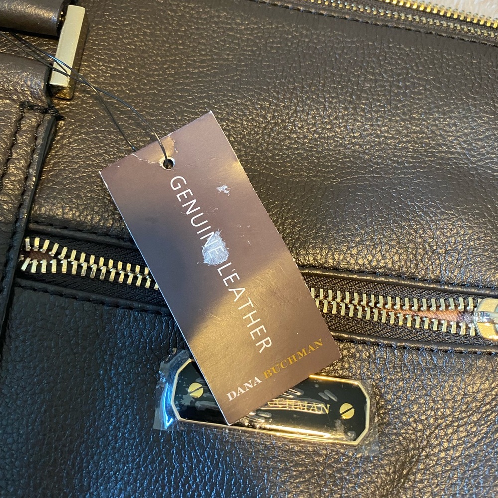 Dana Buchman brown leather shoulder/handbag NWT - Picture 6 of 6